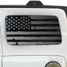 Load image into Gallery viewer, Tactical Decals Distressed USA Flag Decal for 2006-2010 Hummer H3 3rd Windows - Matte Black
