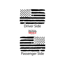 Load image into Gallery viewer, Distressed USA Flag Decal for 2002-2009 Jeep Commander 3rd Windows - Matte Black

