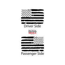 Load image into Gallery viewer, Tactical Decals Distressed USA Flag Decal for 2020 Ford Ranger Rear door Windows - Matte Black
