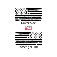 Load image into Gallery viewer, Tactical Decals Distressed USA Flag Decal for 1996-2002 Toyota 4Runner 3rd Windows - Matte Black
