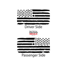 Load image into Gallery viewer, Tactical Decals Distressed USA Flag Decal for 1996-2002 Toyota 4Runner 3rd Windows - Matte Black
