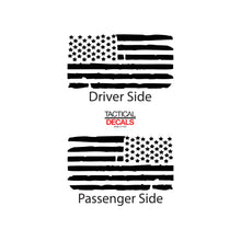 Load image into Gallery viewer, Tactical Decals Distressed USA Flag Decal for 2010 - 2020 Toyota 4Runner Windows - Matte Black
