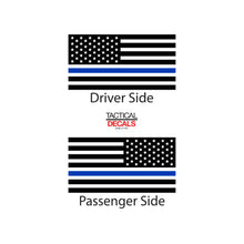 Load image into Gallery viewer, USA Flag w/ Thin Blue Line Decal for 2010 - 2024 Toyota 4Runner Windows - Matte Black
