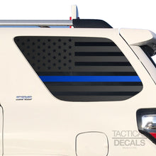 Load image into Gallery viewer, USA Flag w/ Thin Blue Line Decal for 2010 - 2024 Toyota 4Runner Windows - Matte Black
