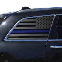 Load image into Gallery viewer, Tactical Decals USA Flag w/ Thin Blue Line Decal for 2011-2020 Jeep Grand Cherokee 3rd Windows - Matte Black
