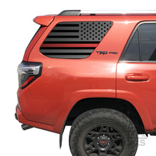 Load image into Gallery viewer, Tactical Decals USA Flag w/Thin Red Line Decal for 2010 - 2020 Toyota 4Runner Windows - Matte Black
