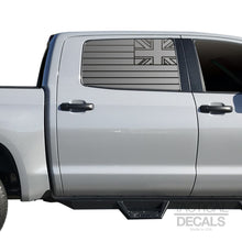 Load image into Gallery viewer, State of Hawaii Flag Decal for 2014 - 2020 Toyota Tundra Crew Max Rear Door Windows - Matte Black
