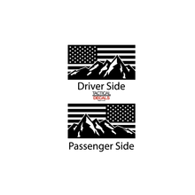 Load image into Gallery viewer, USA Flag w/ Mountain design Decal for 2010 - 2023 Toyota 4Runner Windows - Matte Black
