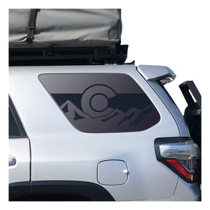 State of Colorado w/ Mountain Scene Decal for 2010 - 2023 Toyota 4Runner Windows - Matte Black