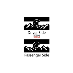 State of Colorado w/ Mountain Scene Decal for 2010 - 2024 Toyota 4Runner Windows - Matte Black