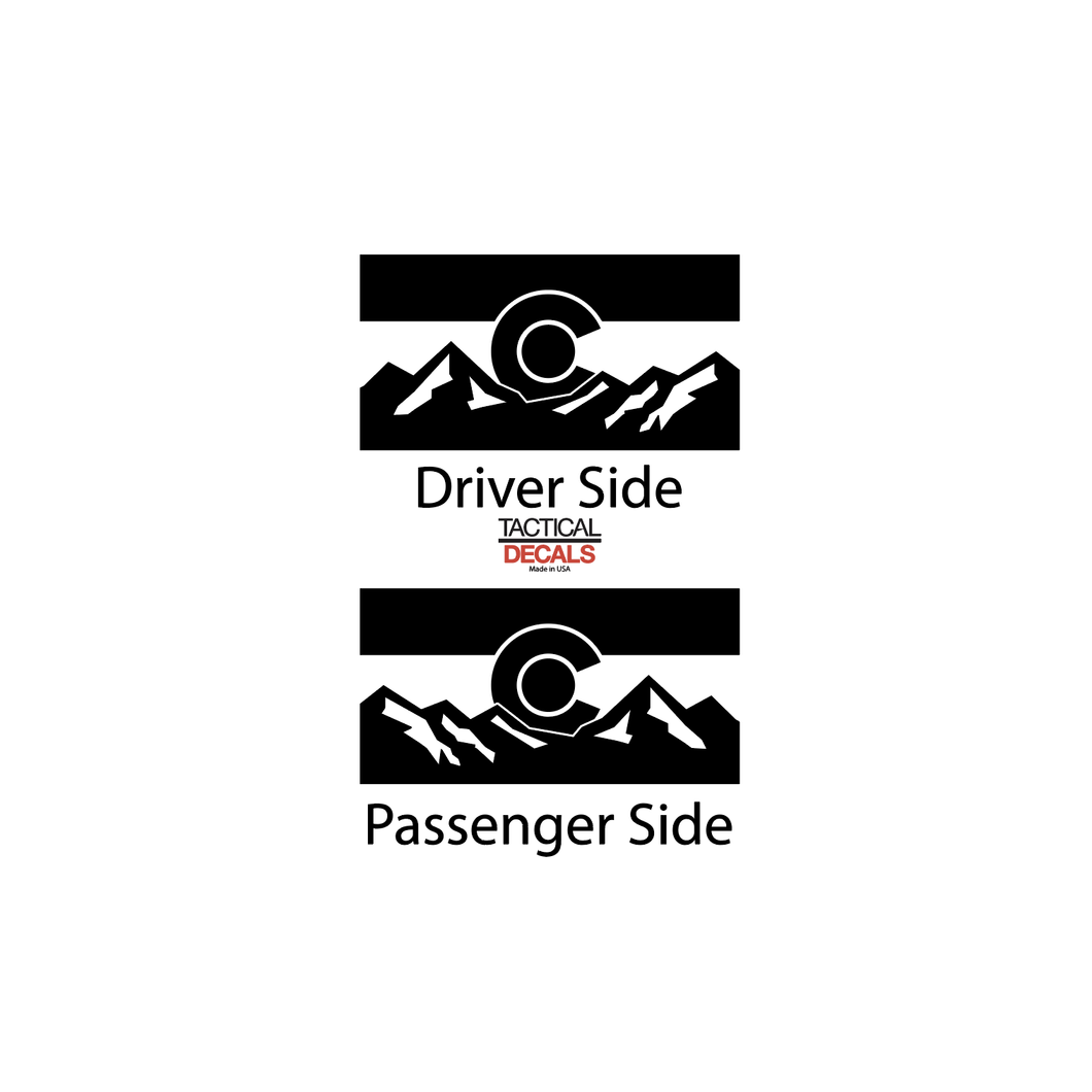 State of Colorado w/ Mountain Scene Decal for 2010 - 2023 Toyota 4Runner Windows - Matte Black