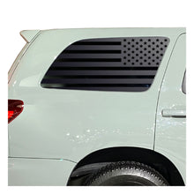 Load image into Gallery viewer, USA Flag Decal for 2008 - 2022 Toyota Sequoia Rear Windows - Matte Black
