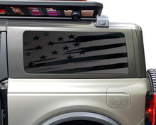 Load image into Gallery viewer, Distressed Flag Decal for 2021 - 2023 Ford Bronco 2-Door Windows - Matte Black
