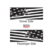 Load image into Gallery viewer, Tactical Decals Distressed USA Flag Decal for 2020 Ford Explorer 3rd Windows - Matte Black
