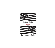 Load image into Gallery viewer, Distressed USA Flag Decal for 2022-2024 Jeep Grand Wagoneer 3rd Windows - Matte Black
