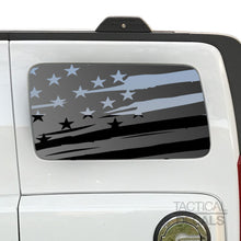 Load image into Gallery viewer, Tactical Decals Distressed USA Flag Decal for 2006-2010 Hummer H3 3rd Windows - Matte Black
